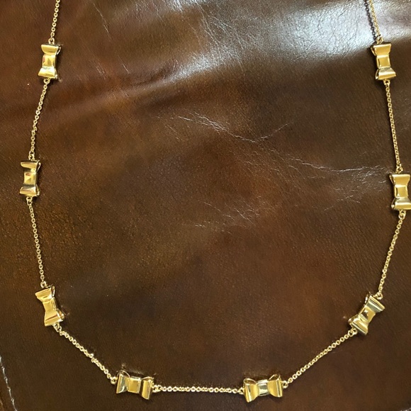 Kate Spade Gold Plated Bow Strand Necklace